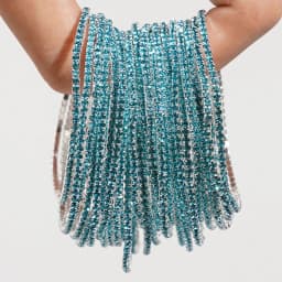 5pcs Fashion Crystal Rhinestone Elastic Bracelet For Women Stretch Stackable Bracelets Classic Wristband Daily Female Jewelry