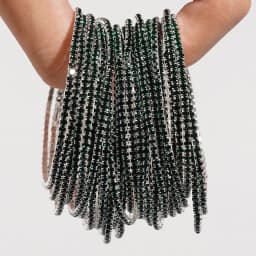 5pcs Fashion Crystal Rhinestone Elastic Bracelet For Women Stretch Stackable Bracelets Classic Wristband Daily Female Jewelry
