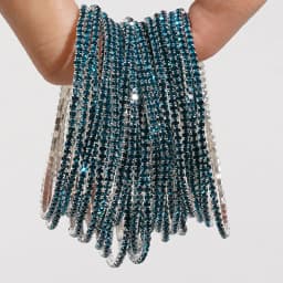 5pcs Fashion Crystal Rhinestone Elastic Bracelet For Women Stretch Stackable Bracelets Classic Wristband Daily Female Jewelry