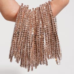 5pcs Fashion Crystal Rhinestone Elastic Bracelet For Women Stretch Stackable Bracelets Classic Wristband Daily Female Jewelry