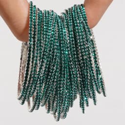5pcs Fashion Crystal Rhinestone Elastic Bracelet For Women Stretch Stackable Bracelets Classic Wristband Daily Female Jewelry