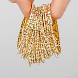 5pcs Fashion Crystal Rhinestone Elastic Bracelet For Women Stretch Stackable Bracelets Classic Wristband Daily Female Jewelry