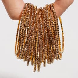 5pcs Fashion Crystal Rhinestone Elastic Bracelet For Women Stretch Stackable Bracelets Classic Wristband Daily Female Jewelry