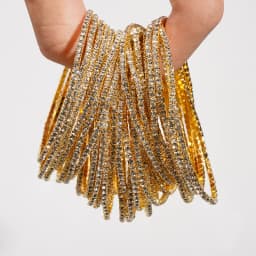 5pcs Fashion Crystal Rhinestone Elastic Bracelet For Women Stretch Stackable Bracelets Classic Wristband Daily Female Jewelry