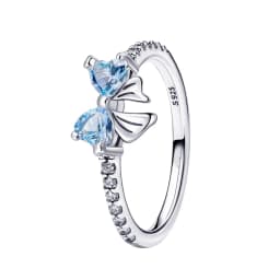 S925 Silver Plated Pave Gem Floral Pearl Cluster Heart Ring Cuban Link Clover Blue Shiny Diamond Gift for Women Fine Jewelry
