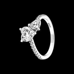S925 Silver Plated Pave Gem Floral Pearl Cluster Heart Ring Cuban Link Clover Blue Shiny Diamond Gift for Women Fine Jewelry
