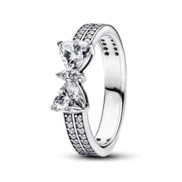 S925 Silver Plated Pave Gem Floral Pearl Cluster Heart Ring Cuban Link Clover Blue Shiny Diamond Gift for Women Fine Jewelry