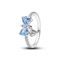 S925 Silver Plated Pave Gem Floral Pearl Cluster Heart Ring Cuban Link Clover Blue Shiny Diamond Gift for Women Fine Jewelry