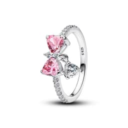 S925 Silver Plated Pave Gem Floral Pearl Cluster Heart Ring Cuban Link Clover Blue Shiny Diamond Gift for Women Fine Jewelry