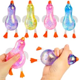 Maltose Colorful Aurora Duck Squeeze Soft Cute Animal Stress Relief Decompression Stretch DIY Decoration Gifts ﻿