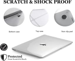 Crystal Clear Laptop Case for Macbook Neo 13 2026 Air 15 M4 M3 Hard Cover for Mac Book Pro 14 M1 M2 M5 14 16 Sleeve Accessories