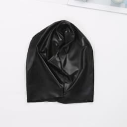 Faux Leather Head Cover Hood Face Mask Men Sexy Cap Gothic Blindfold Open Mouth Wet-look Cosplay Role Play Halloween Club Wear