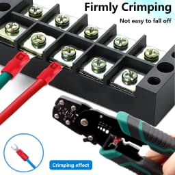 100Pcs U-Type Fork Spade Wire Connectors Insulated Crimp Terminals #8 22-10 AWG for Automotive Marine Industrial Wiring Repair