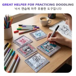 Vintage Computer Drawing Sticky Notes 50 Sheets - Ideal for Artists & Office Use,Durable Adhesive Notes, Sticky Notes for Office
