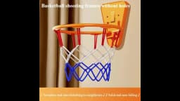 Indoor Foldable Wall Mounted Basketball Hoop Household Mute Ball Children Basketball Training Equipment