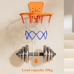 Indoor Foldable Wall Mounted Basketball Hoop Household Mute Ball Children Basketball Training Equipment