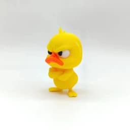 3D Angry White Eyed Funny Duck,Printing Angry Yellow Duck Statue, Humorous Indoor/outdoor Home Decoration and Car Decoration