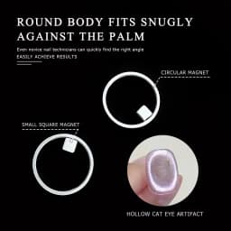 Black Hole Shape Cat Eye Nail Art Magnet Suck Hollow Cat Eye Nail Art Effect Magnet Ring DIY Manicure Magnetic Auxiliary Tool