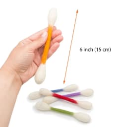 6PCS Felt Cotton Swabs Cat Toys Lightweight Chew Dental Interactive Kick Stick Teething Soft Giant Swabs Cat Toy Cat Lovers
