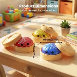 11 Styles Realistic Giant Dumpling Squeeze Toy With Bamboo Steamer Soft Dough Ball Decompression Fidget Toy Funny Creative Gift