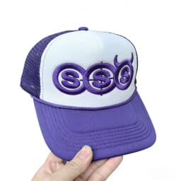 SSS Devil Horn Summer Travel Peaked Baseball Cap Men's Embroidery Hip-Hop Cap Style Sun Visor Adjustable Trucker Mesh Cap