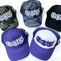 SSS Devil Horn Summer Travel Peaked Baseball Cap Men's Embroidery Hip-Hop Cap Style Sun Visor Adjustable Trucker Mesh Cap