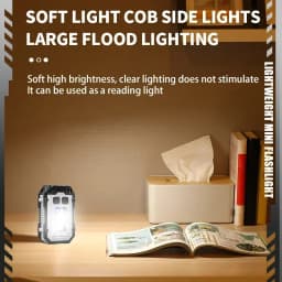 Powerfu LED Keychain Flashlight USB Rechargeable Magnetic COB Work Light Mini Pocket Torch Camping Walking Lamp Pen Clip Lantern
