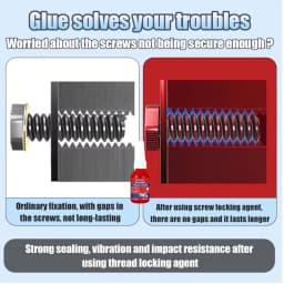LOOLIFL 243 271 Screw Lock Threadlocker Red Screw Glue Thread Locking Agent Anaerobic Glue Anti-loose Universal Thread Sealants