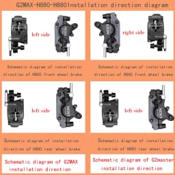 XOD H800/H880 Electric Scooter Hydraulic Disc Brake for KUKirin G4 G2 Master G2 Ultra G3PRO Electric Scooter Hydraulic Oil Brake