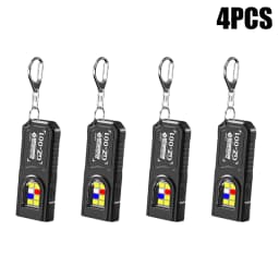 Powerful Mini COB LED Keychain Flashlight USB C Rechargeable Hanging Work Light Waterproof Keyring Camping Walking Pocket Lamp