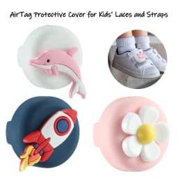 AirTag Holder Case for Kid Shoelaces & Straps Waterproof Silicone GPS Tracker Accessories for Toddler Child's Shoes Shoestring