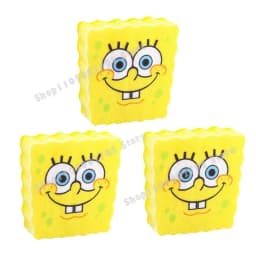 Cartoon SpongeBobs SquarePants Dish Washing Brush Cute Kitchen Home Supplies Drain Rack Wall Hooks Reusable Scrub Scouring Pad