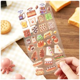 Japanese Sushi Food Cake 3D Puffy Foam Stickers Cute Cartoon Waterproof Decals for Girls DIY Craft Phone Decor Gifts