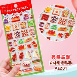 Japanese Sushi Food Cake 3D Puffy Foam Stickers Cute Cartoon Waterproof Decals for Girls DIY Craft Phone Decor Gifts