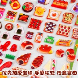 Japanese Sushi Food Cake 3D Puffy Foam Stickers Cute Cartoon Waterproof Decals for Girls DIY Craft Phone Decor Gifts