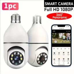 E27 Bulb Surveillance Outdoor Security Camera Automatic Night Vision Color Indoor Motion Detection Focus Zoom WiFi Camera