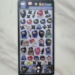 Kawaii Japanese Sumo Ninja Cartoon 3D Crystal Relief Stickers Creative Girl Phone Case Decoration Birthday Gift Accessories S