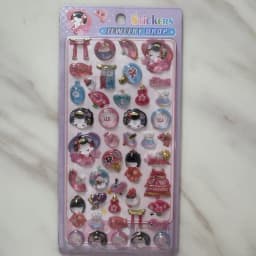 Kawaii Japanese Sumo Ninja Cartoon 3D Crystal Relief Stickers Creative Girl Phone Case Decoration Birthday Gift Accessories S