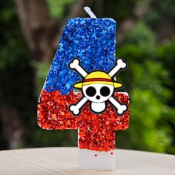 Hot One Piece Theme Candle Number 0-9 Luffy Candle Cake Decoration Birthday Party for Kids Baby Shower Toy Gifts