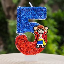 Hot One Piece Theme Candle Number 0-9 Luffy Candle Cake Decoration Birthday Party for Kids Baby Shower Toy Gifts