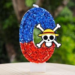 Hot One Piece Theme Candle Number 0-9 Luffy Candle Cake Decoration Birthday Party for Kids Baby Shower Toy Gifts