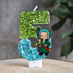 Hot One Piece Theme Candle Number 0-9 Luffy Candle Cake Decoration Birthday Party for Kids Baby Shower Toy Gifts