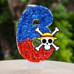 Hot One Piece Theme Candle Number 0-9 Luffy Candle Cake Decoration Birthday Party for Kids Baby Shower Toy Gifts