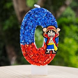 Hot One Piece Theme Candle Number 0-9 Luffy Candle Cake Decoration Birthday Party for Kids Baby Shower Toy Gifts
