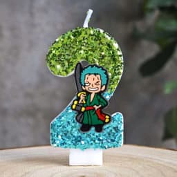 Hot One Piece Theme Candle Number 0-9 Luffy Candle Cake Decoration Birthday Party for Kids Baby Shower Toy Gifts