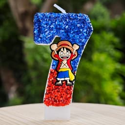 Hot One Piece Theme Candle Number 0-9 Luffy Candle Cake Decoration Birthday Party for Kids Baby Shower Toy Gifts