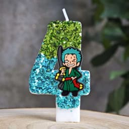 Hot One Piece Theme Candle Number 0-9 Luffy Candle Cake Decoration Birthday Party for Kids Baby Shower Toy Gifts