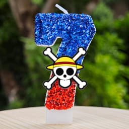 Hot One Piece Theme Candle Number 0-9 Luffy Candle Cake Decoration Birthday Party for Kids Baby Shower Toy Gifts