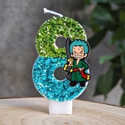 Hot One Piece Theme Candle Number 0-9 Luffy Candle Cake Decoration Birthday Party for Kids Baby Shower Toy Gifts