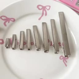 30PCS/Lot High Quality 3.2-5.5cm Silver-Color Black Hair Clips Flat Barrettes Iron Hairpins DIY Hair Accessories For Women Girls